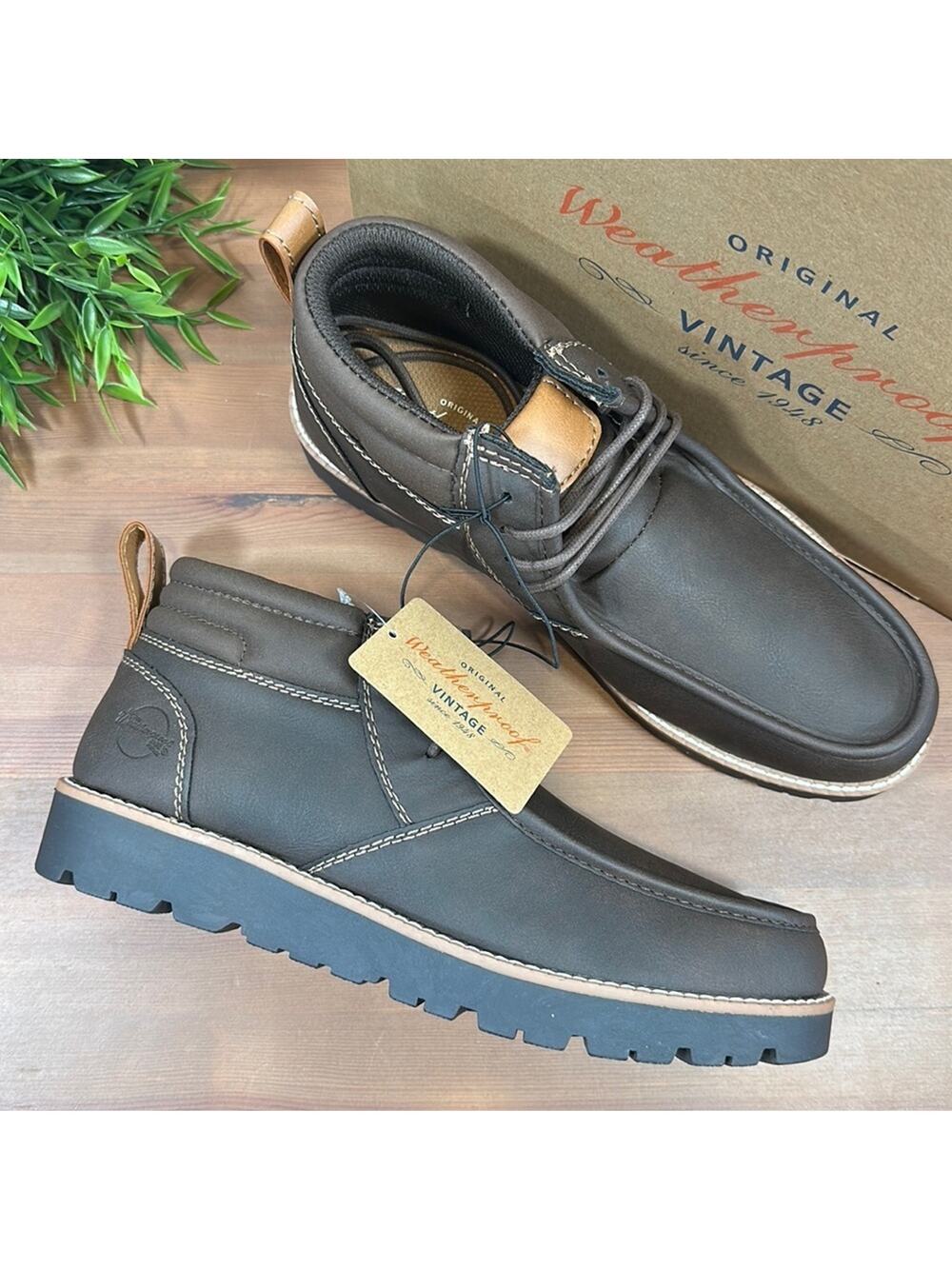 Weatherproof Vintage Men's Faux Leather Chukka Boot Size 13